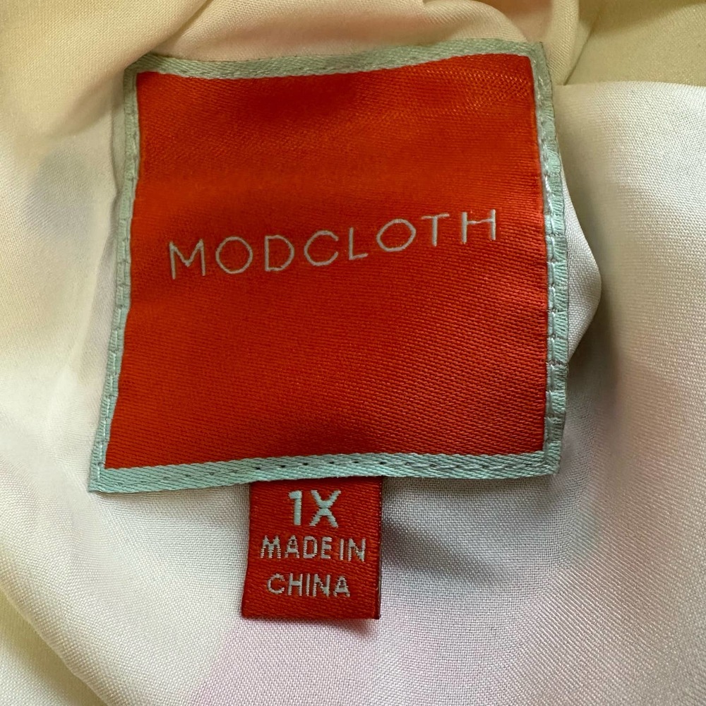 Modcloth Illuminated Elegance Chiffon Cream Floral Maxi Dress W/Belt sz 1X NWOT - Picture 8 of 11